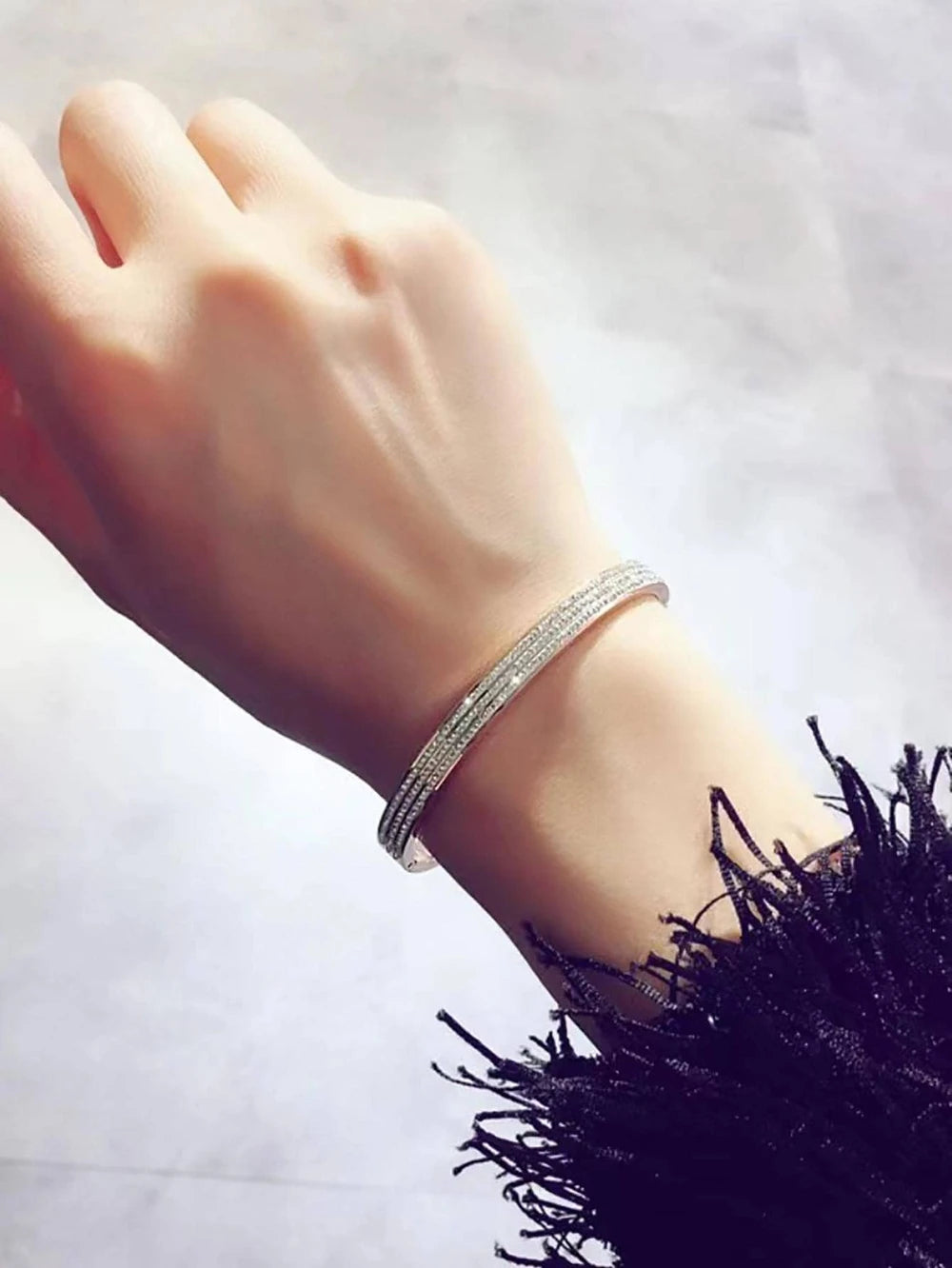 Cubic Zirconia Decor Bangle
