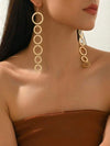 Geometric Polygon Tassel Earrings
