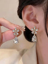 Vintage Water Drop Bowknot Earrings