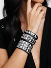 Punk Rivet Leather Bracelet Set