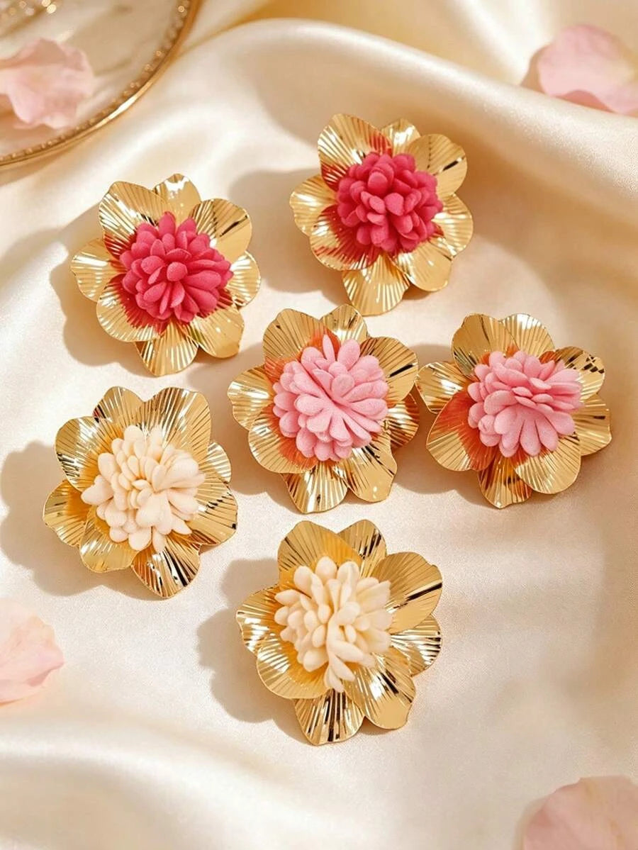 Vintage Floral Pearl Bridal Earrings