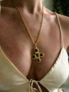 Multicolor Cross Pendant Necklace