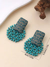 Handmade Wooden Beaded Disc Earrings