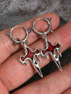 Retro Gothic Crescent Moon Drop Earrings