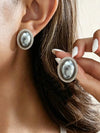 French Vintage Faux Pearl Stud Earrings