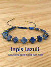 Bohemian Lapis Lazuli Clover Bracelet
