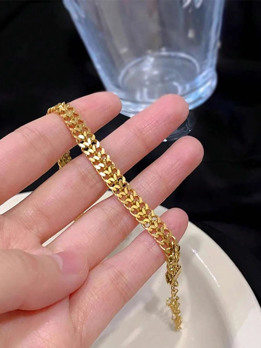 Waterproof Stainless Steel Wheat Chain Beach Bracelet