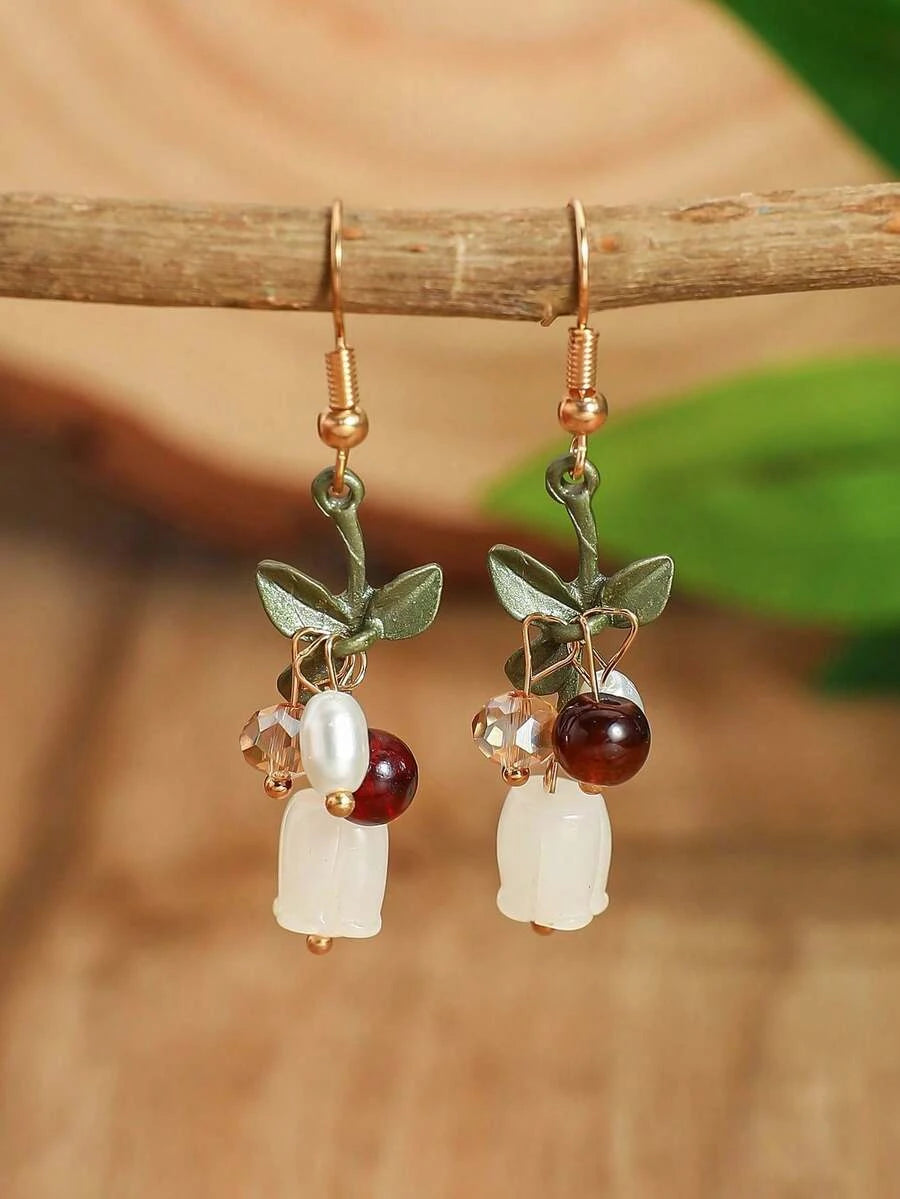 Chinese Retro Hollow Round Earrings