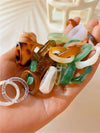 Chunky Resin Ring Set
