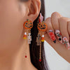 Spooky Sequin Rhinestone Dangle Earrings
