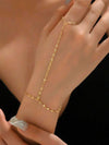 Gold Lip Chain Knuckle Bracelet