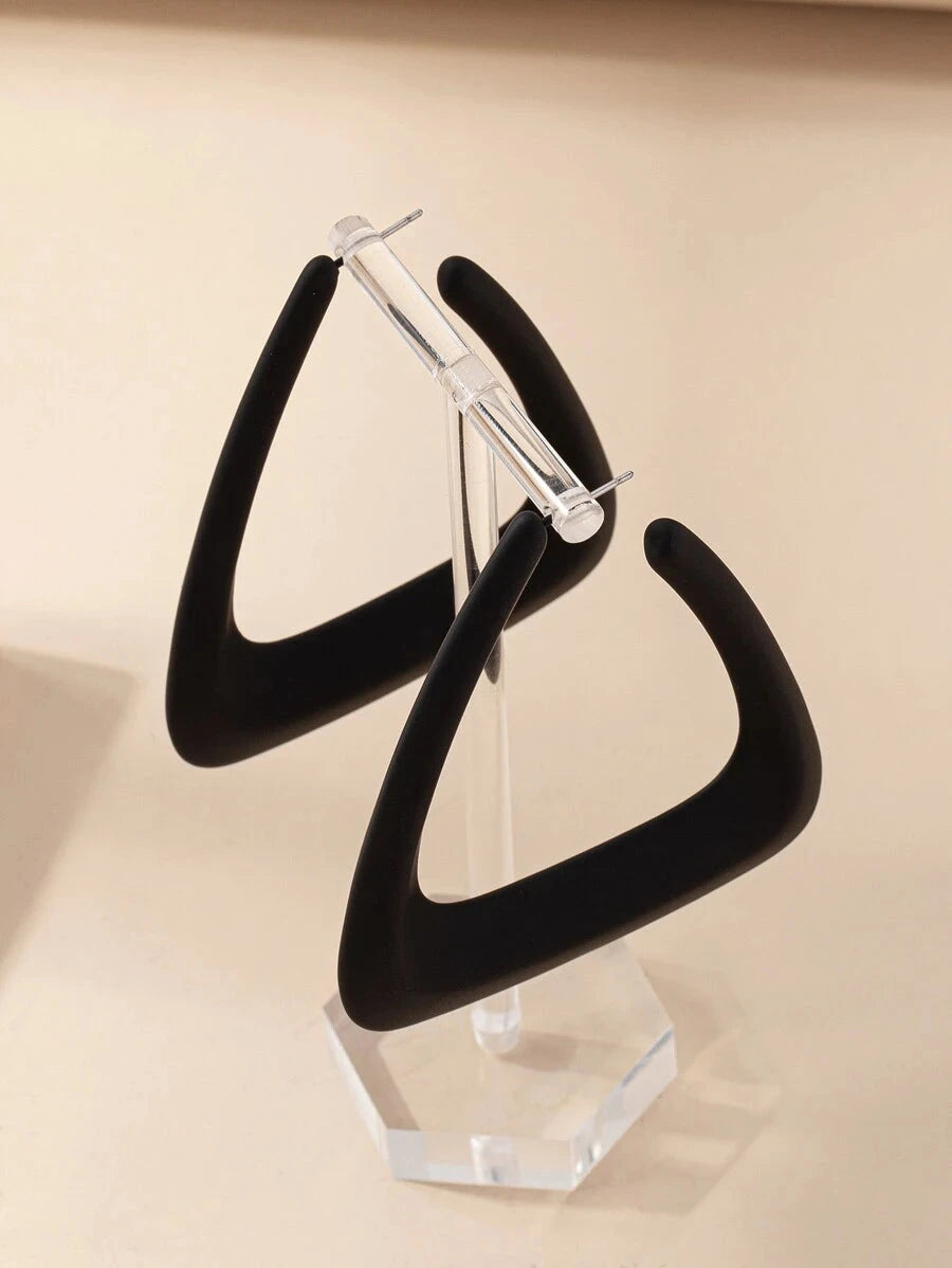 Geometric Design Hoop Earrings