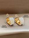 Resin C-Shaped Hoop Earrings