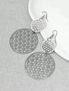 Vintage Hollow Floral Hoop Earrings