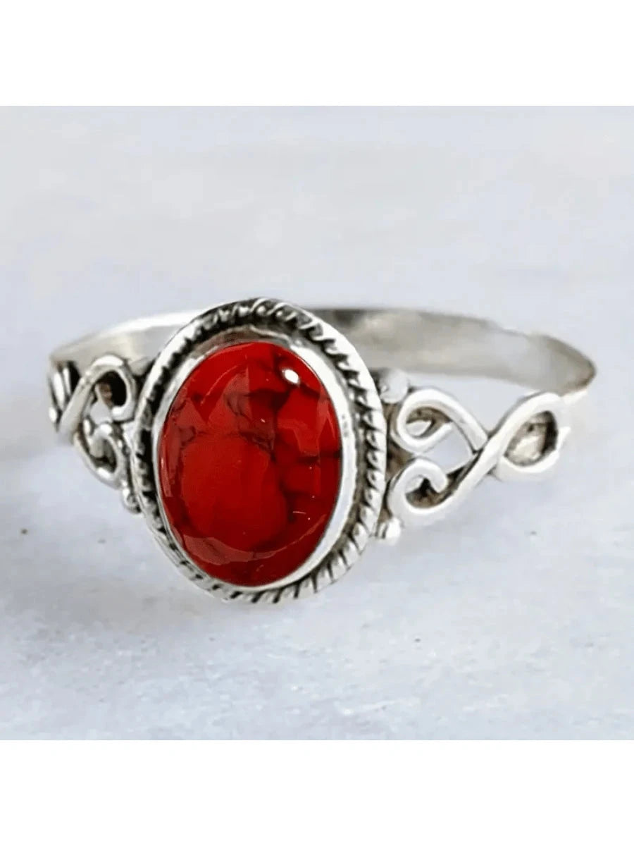 Retro Turquoise Howlite Ring