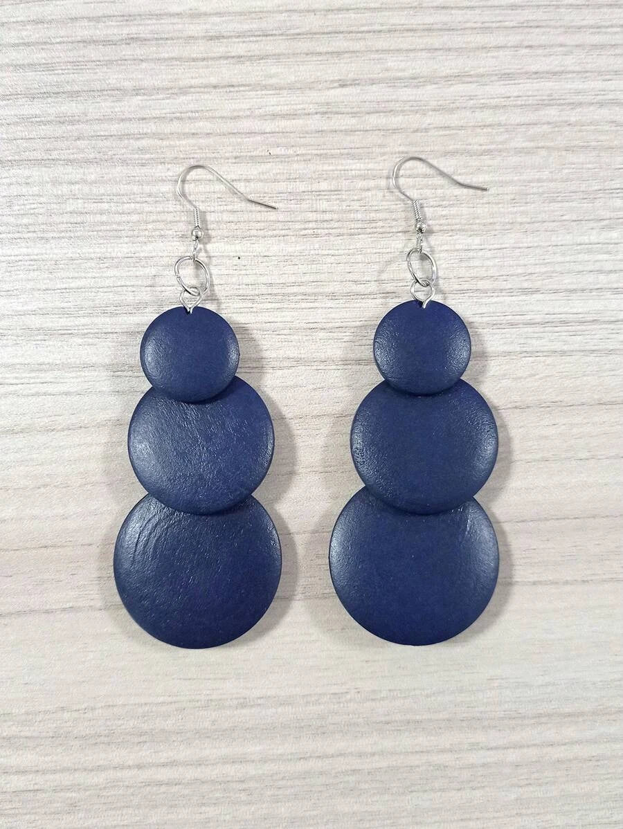 Round Drop Earrings