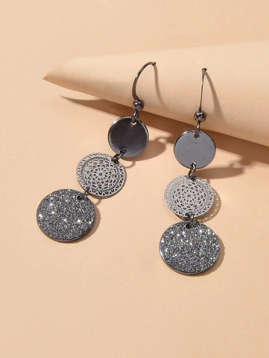 Retro Round Water Drop Earrings