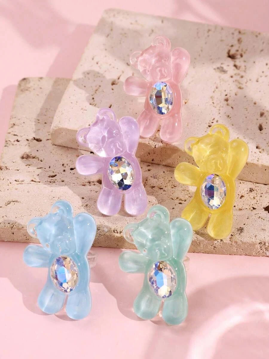 Colorful Asymmetrical Bubble Resin Ring