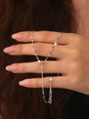 Gold Lip Chain Knuckle Bracelet