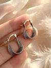 Twisted Silver Stud Earrings