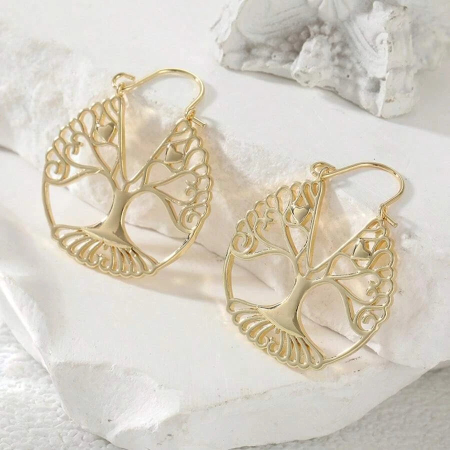 Hammered Large Hoop Earrings
