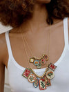 Retro Printed Double-Layer Necklace