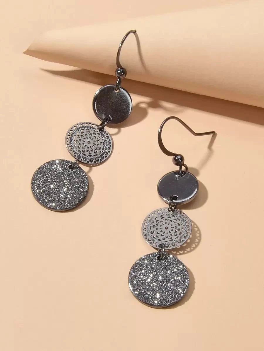 Retro Round Water Drop Earrings