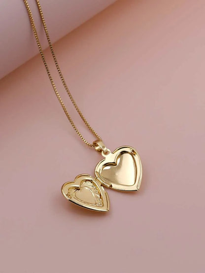 Heart Locket Photo Necklace