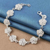 Sterling Silver Plated Rose Bracelet