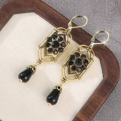 Vintage Teardrop Zirconia Earrings