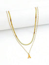 Double Stainless Steel Initial Necklace