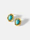 Natural Tiger Eye Stud Earrings