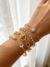 Rhinestone Snake Bracelet Set