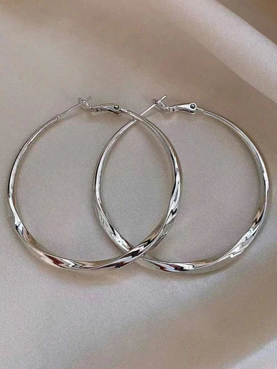 Minimalist Gold Oversize Hoop Earrings