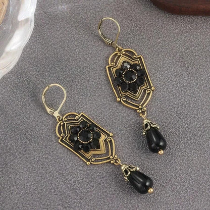 Vintage Teardrop Zirconia Earrings