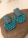 Handmade Wooden Beaded Disc Earrings