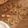 14pcs Vintage Metal Earrings Set, Niche Elegant Earrings For Daily Wear, Gift For Women
