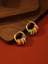 Colorful Enamel Clover Earring Studs