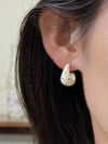 C-Shaped Polka Dot Earrings