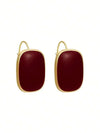Red French Vintage Geometric Square Earring