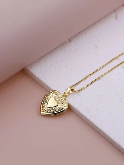 Heart Locket Photo Necklace