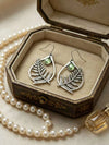 Vintage Bohemian Teardrop Fern Earrings