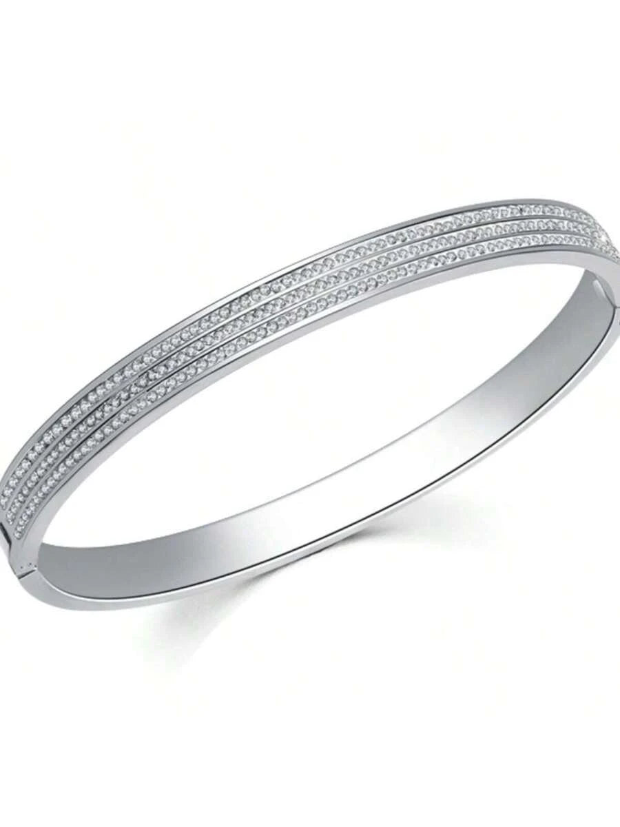 Cubic Zirconia Decor Bangle