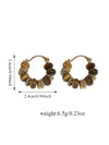 Retro Chinese Style Blue Beaded Earrings