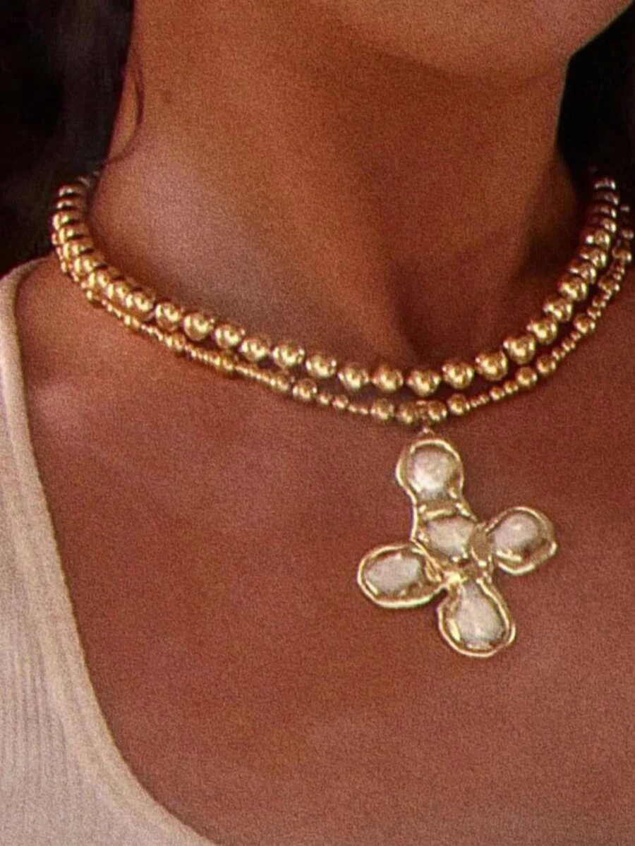 Multicolor Cross Pendant Necklace