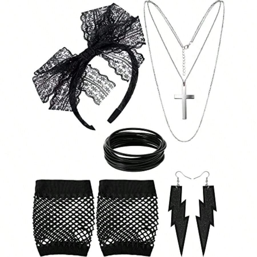 Blulu 80s Retro Party Costume Accessories