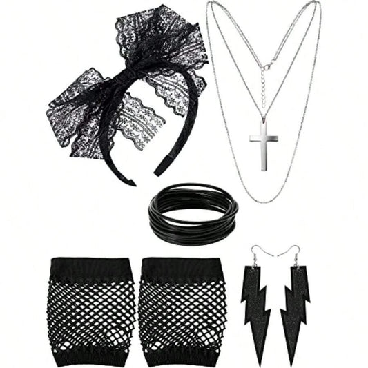 Blulu 80s Retro Party Costume Accessories