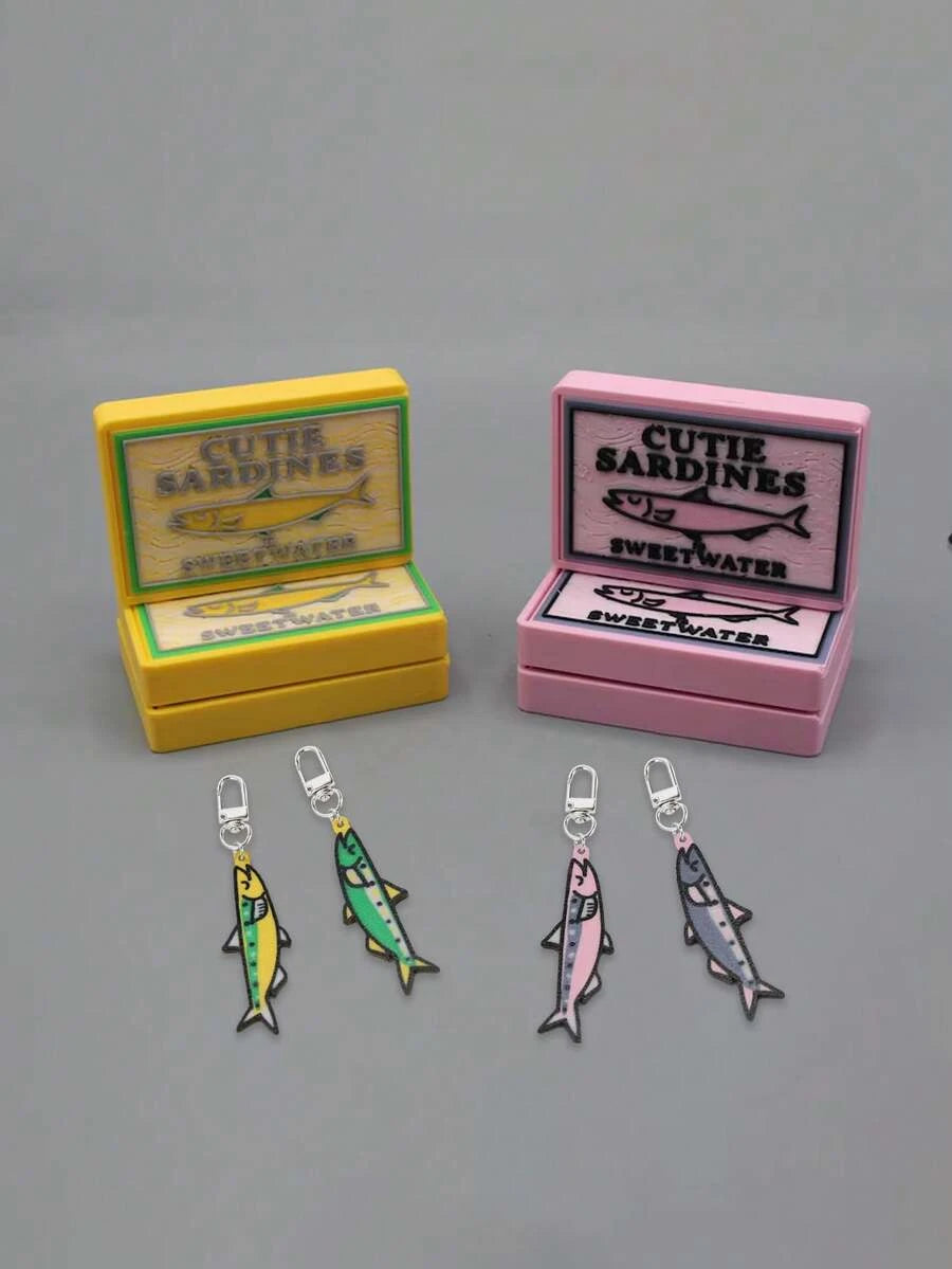 Sardine Can Bag Charm Set