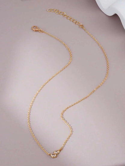 Minimalist Water Drop Double Layer Pendant Necklace