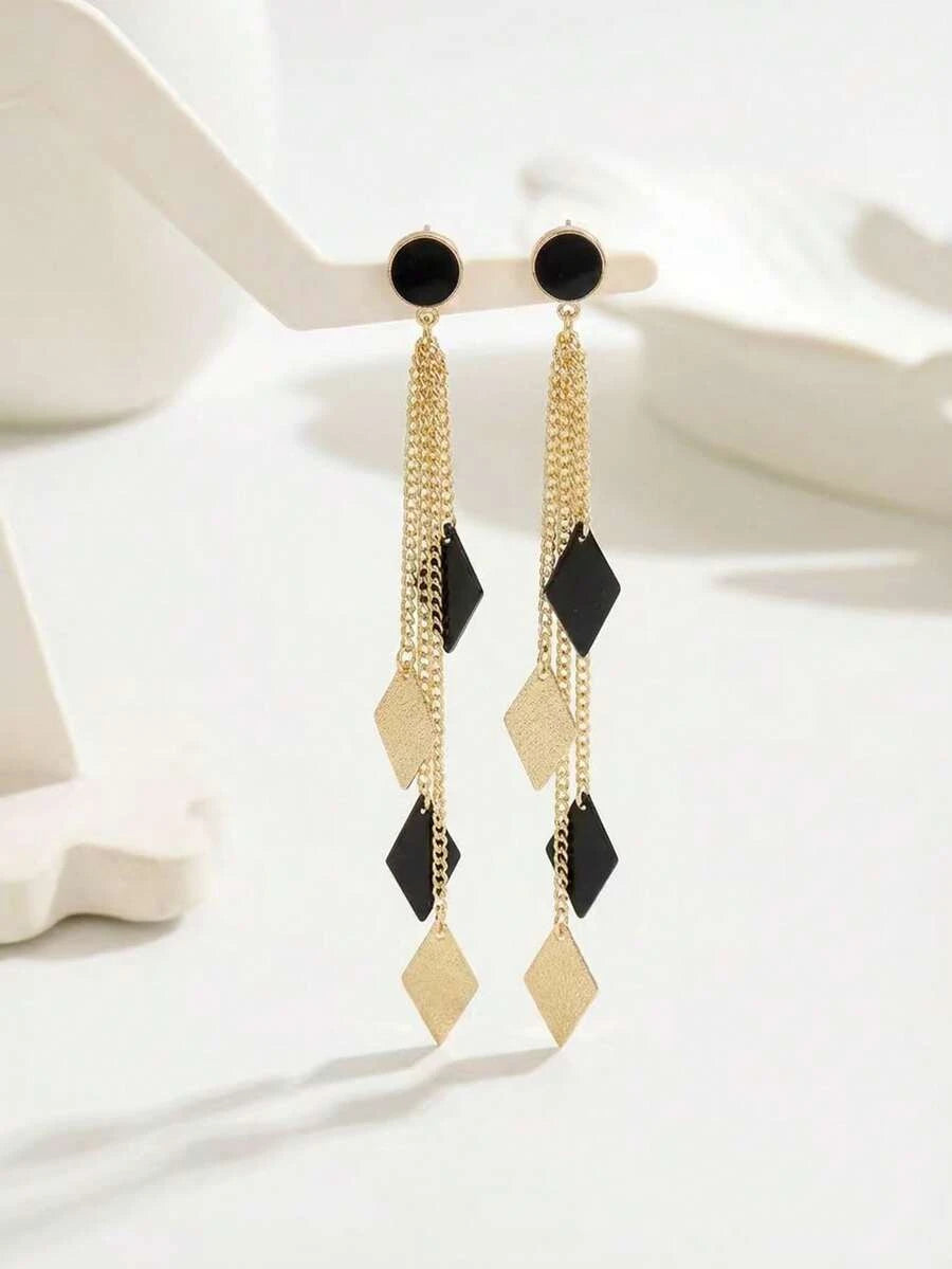 Vintage Tassel Chain Dangle Earrings